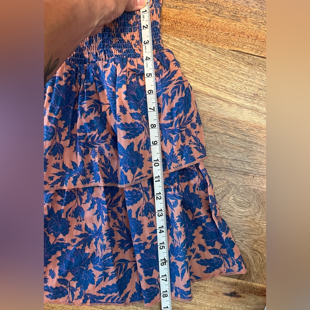 Universal Thread Goods Co. Salmon and Blue Mini Skirt - Picture 3 of 6